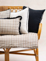 Sofa Cover - Carreaux Colette - 85x185cm, Sofabezug in handwerklicher Blockdruck-Baumwolle, handgefertigt in Jaipur - Kirane