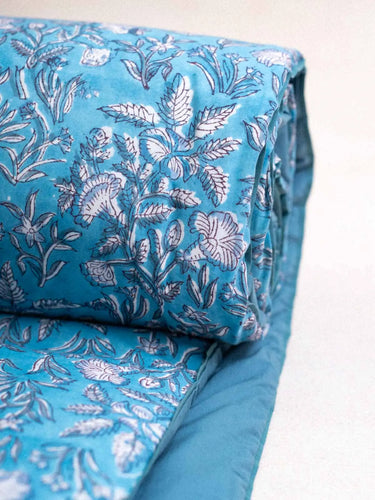 Sofa Cover - Essaouira - 85x185cm, Detail des handgedruckten Blockdruckmotivs