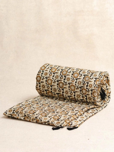 Sofa Cover - Lilou - 85x185cm, Detail des handgedruckten Blockdruckmotivs